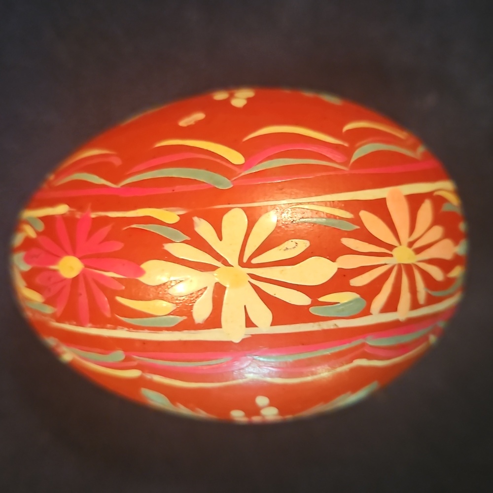 12 Alibaster Marble & Wood Hand Carved And Painted Eggs  5 Wood 7 Marble - Picture 10 of 16